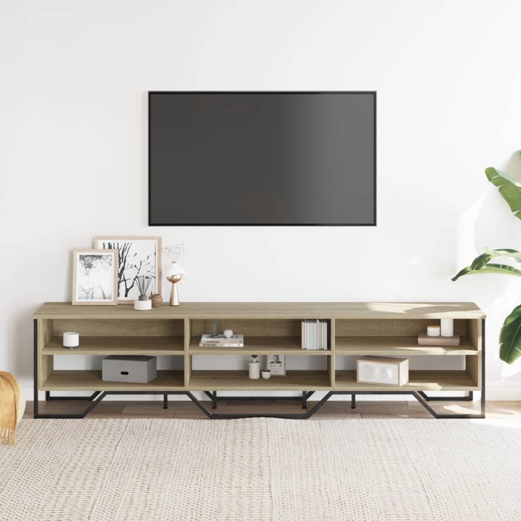 sonoma tölgyszínű szerelt fa TV-szekrény 180 x 34 x 41 cm