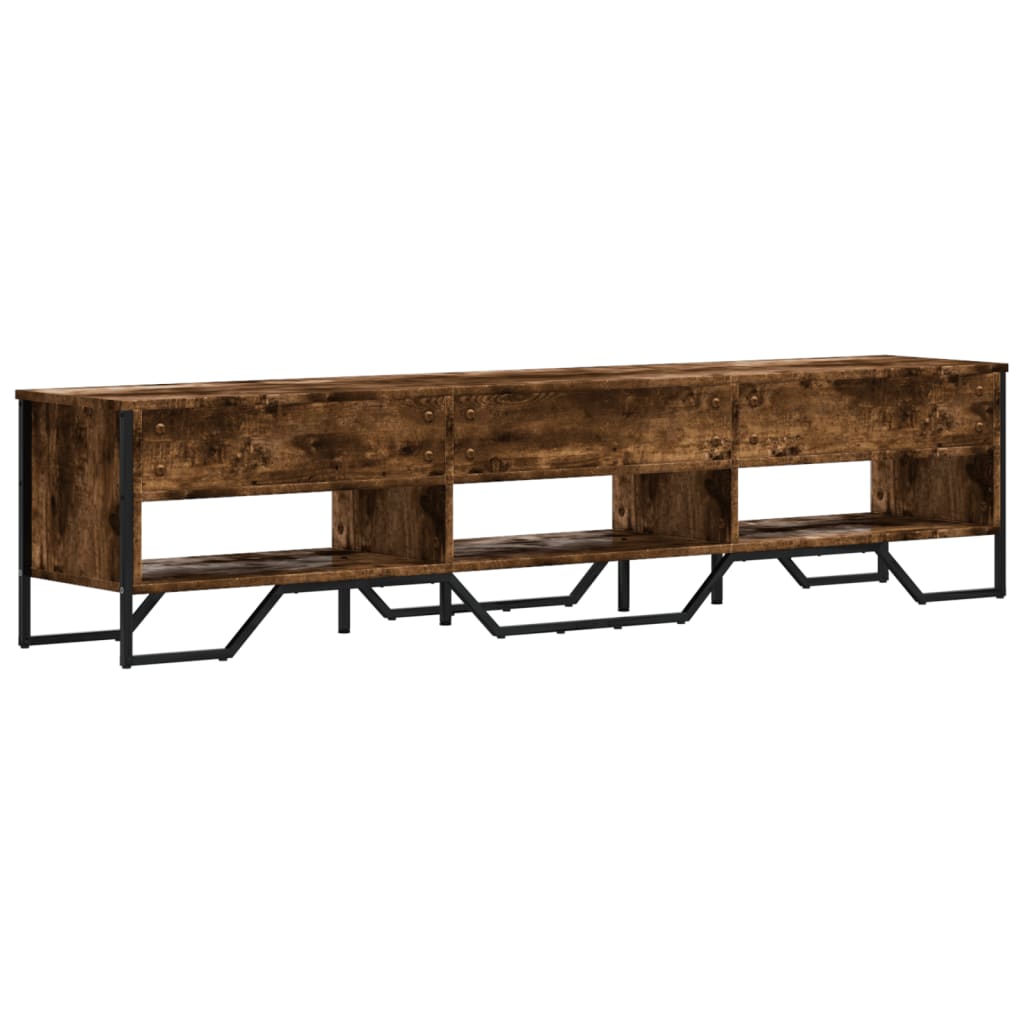füstös tölgy színű szerelt fa TV-szekrény 180 x 34 x 41 cm