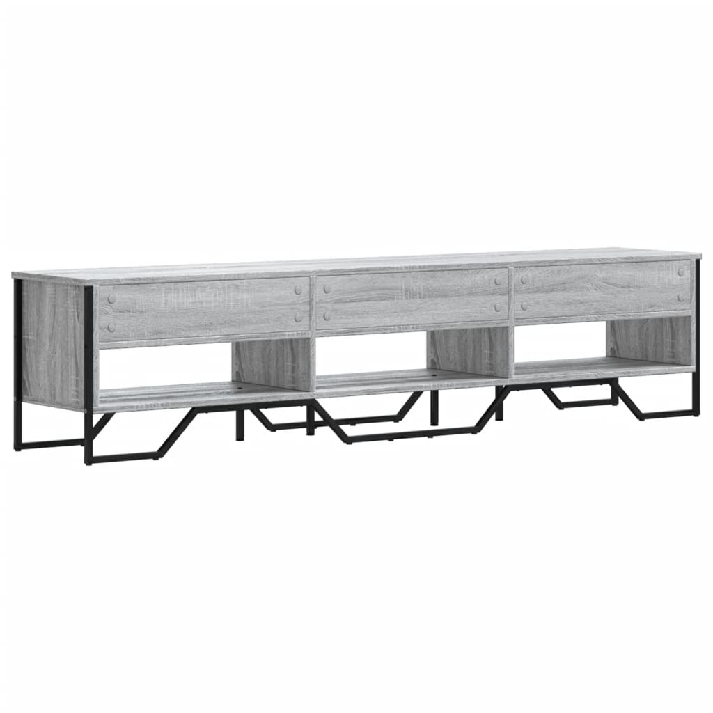 szürke sonoma színű szerelt fa TV-szekrény 180 x 34 x 41 cm