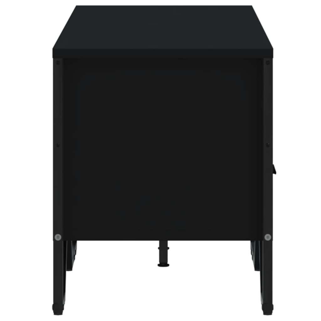 fekete szerelt fa TV-szekrény 122 x 34 x 41 cm