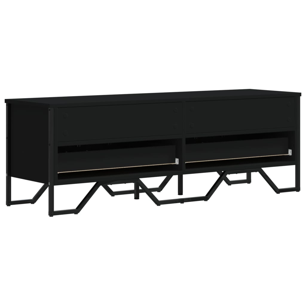 fekete szerelt fa TV-szekrény 122 x 34 x 41 cm