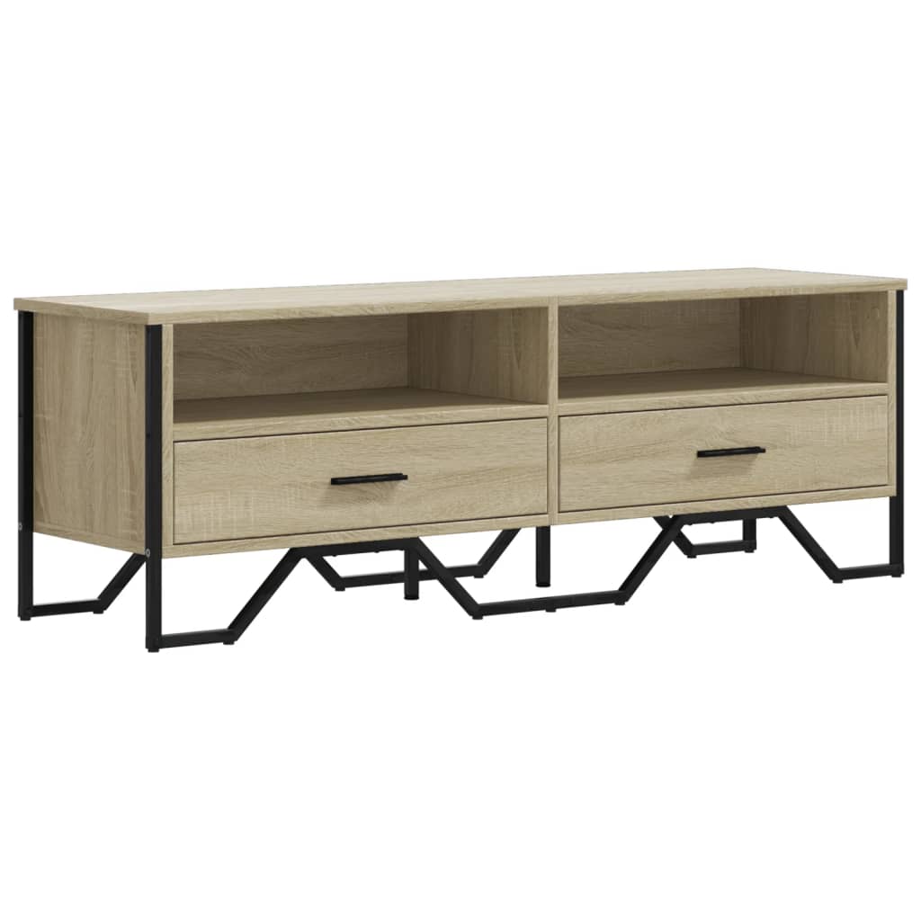 sonoma tölgy színű szerelt fa TV-szekrény 122 x 34 x 41 cm