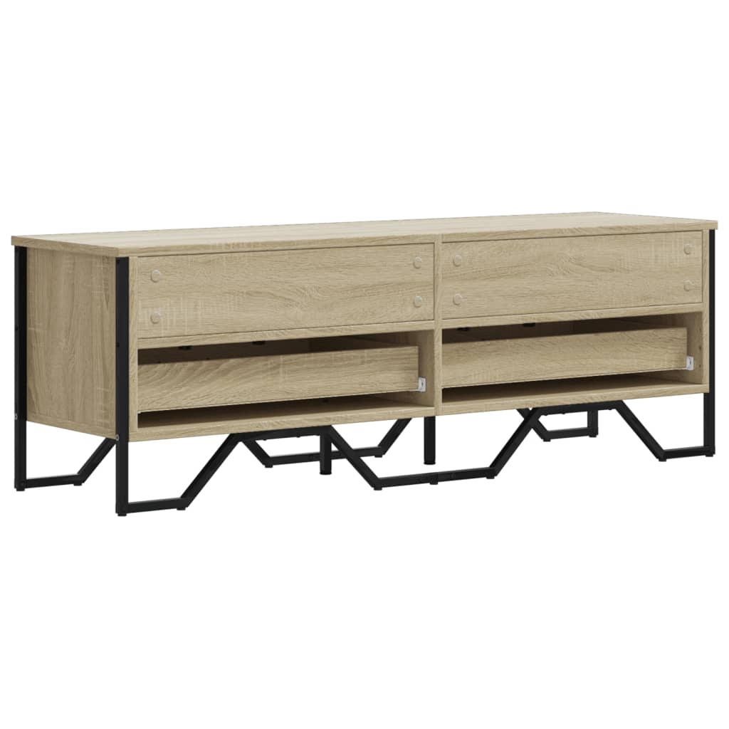 sonoma tölgy színű szerelt fa TV-szekrény 122 x 34 x 41 cm