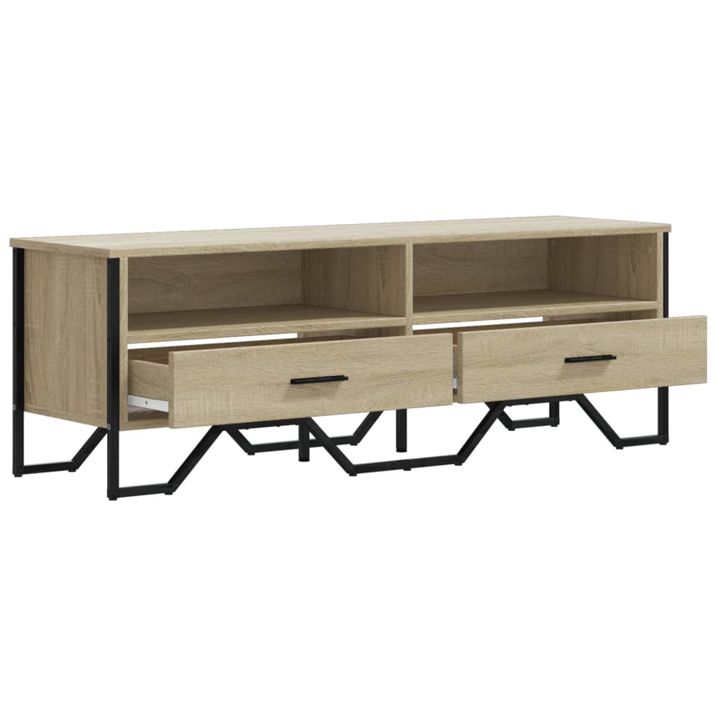 sonoma tölgy színű szerelt fa TV-szekrény 122 x 34 x 41 cm