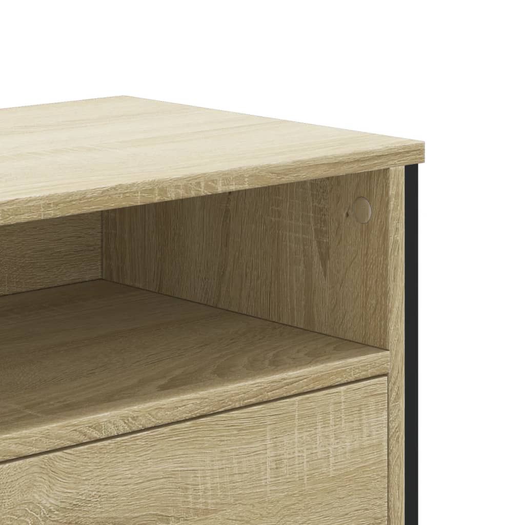 sonoma tölgy színű szerelt fa TV-szekrény 122 x 34 x 41 cm