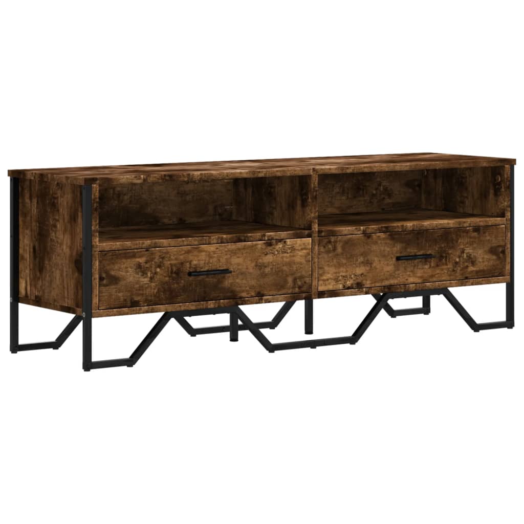füstös tölgy színű szerelt fa TV-szekrény 122 x 34 x 41 cm
