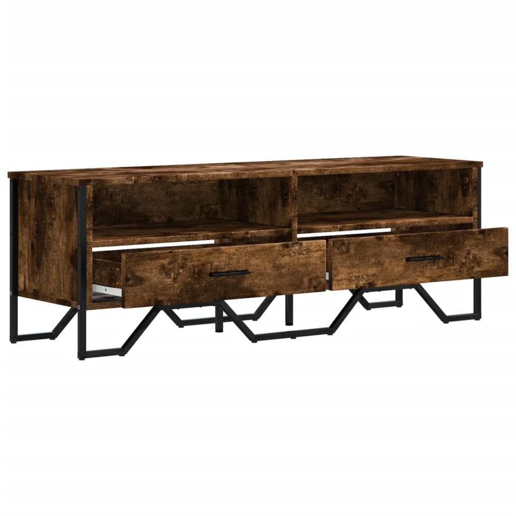 füstös tölgy színű szerelt fa TV-szekrény 122 x 34 x 41 cm