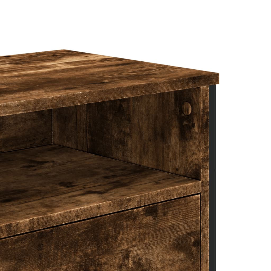 füstös tölgy színű szerelt fa TV-szekrény 122 x 34 x 41 cm