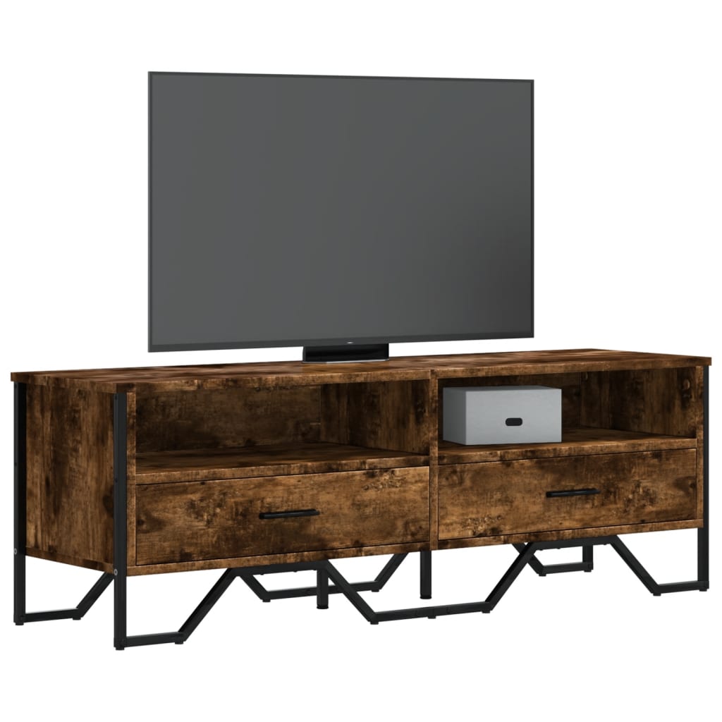 füstös tölgy színű szerelt fa TV-szekrény 122 x 34 x 41 cm