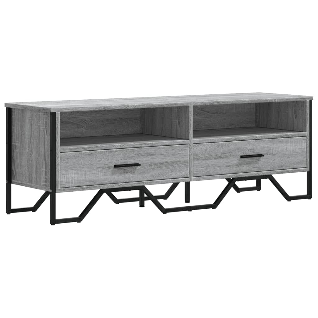szürke sonoma színű szerelt fa TV-szekrény 122 x 34 x 41 cm