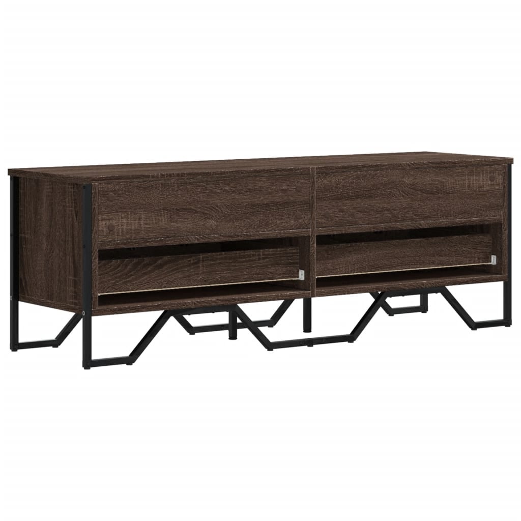 barna tölgy színű szerelt fa TV-szekrény 122 x 34 x 41 cm