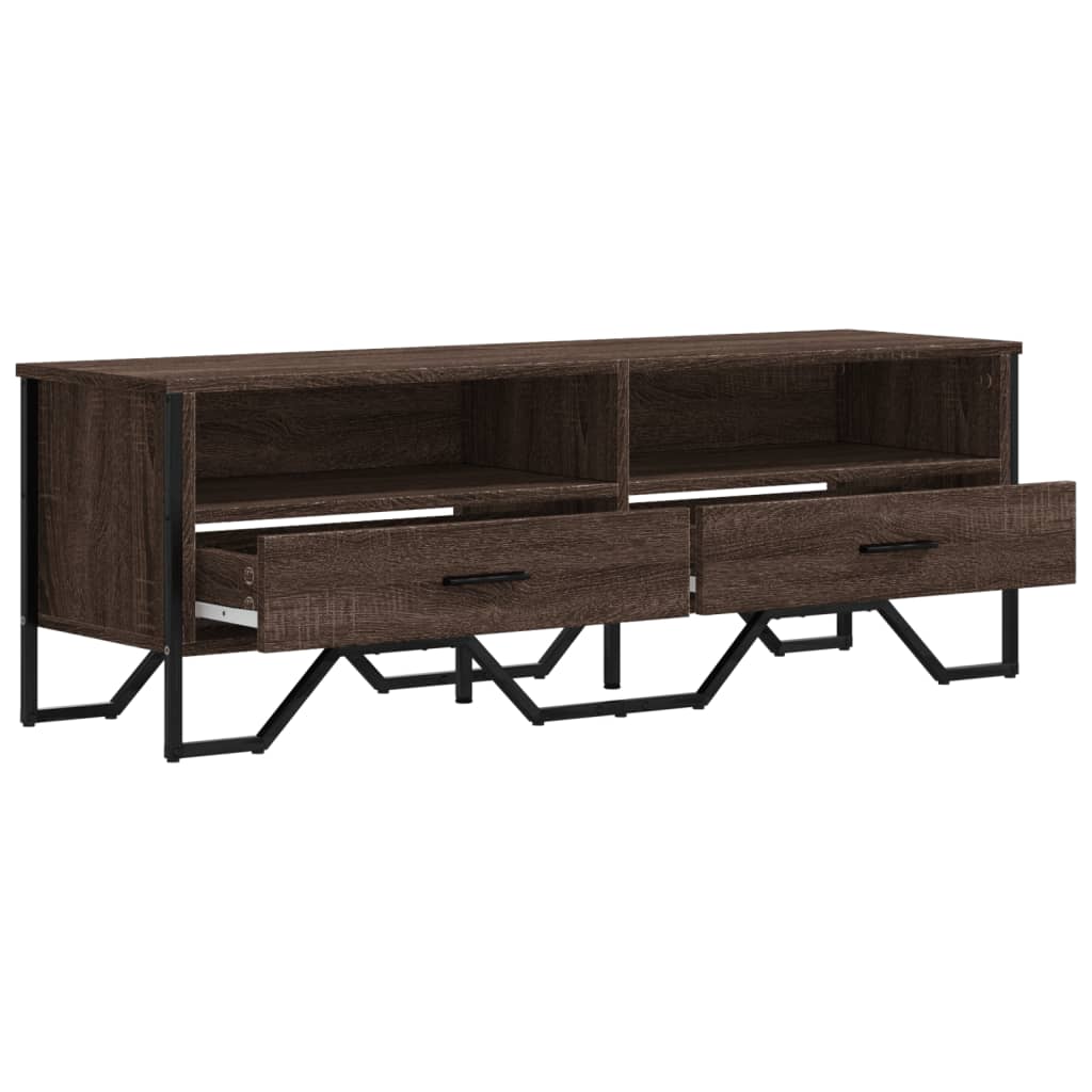 barna tölgy színű szerelt fa TV-szekrény 122 x 34 x 41 cm