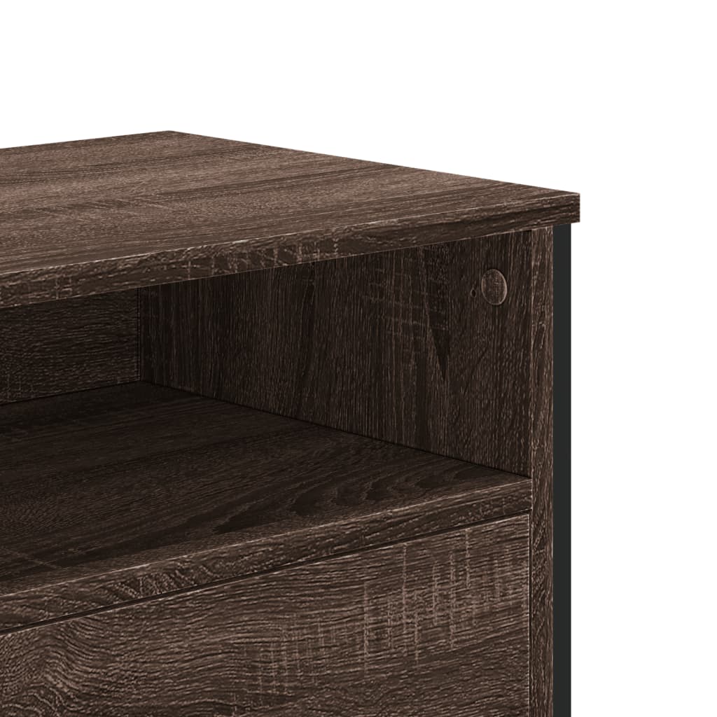 barna tölgy színű szerelt fa TV-szekrény 122 x 34 x 41 cm