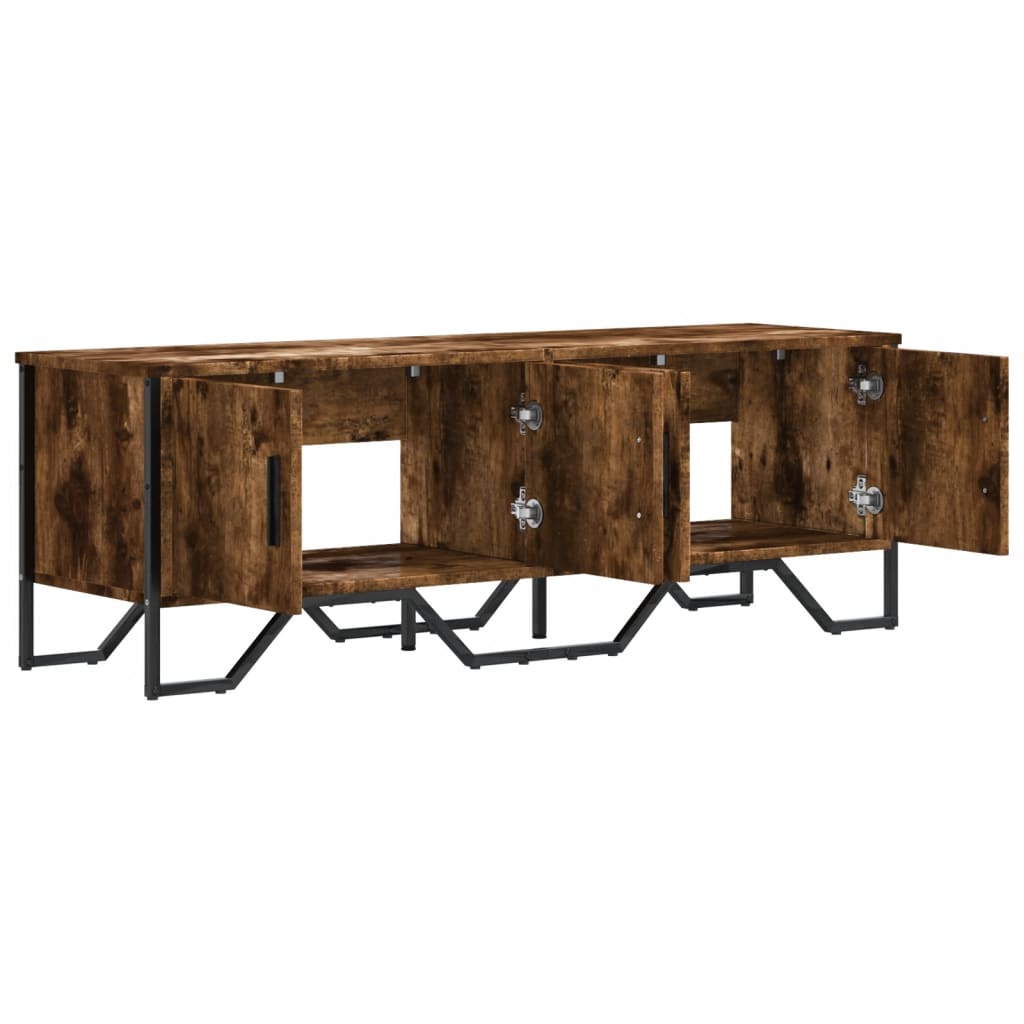 füstös tölgy színű szerelt fa TV-szekrény 122 x 34 x 41 cm