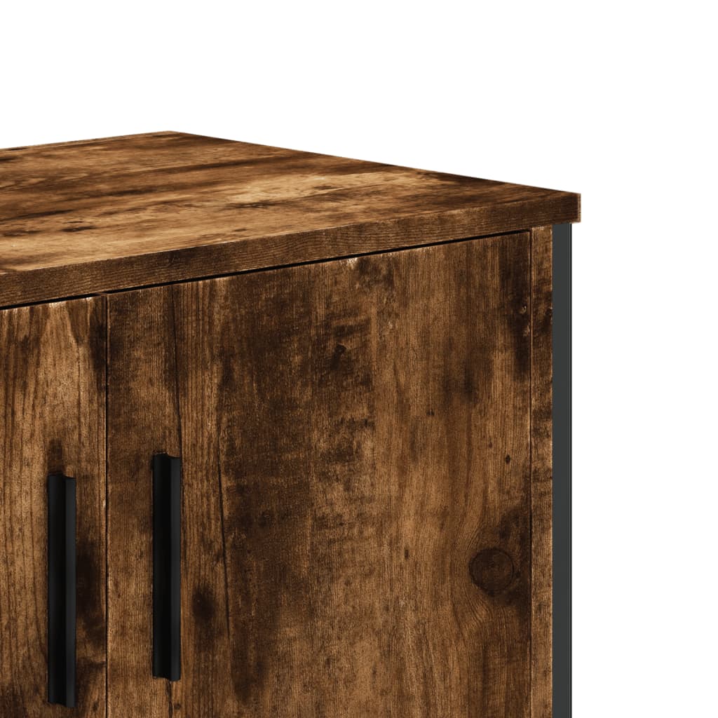 füstös tölgy színű szerelt fa TV-szekrény 122 x 34 x 41 cm