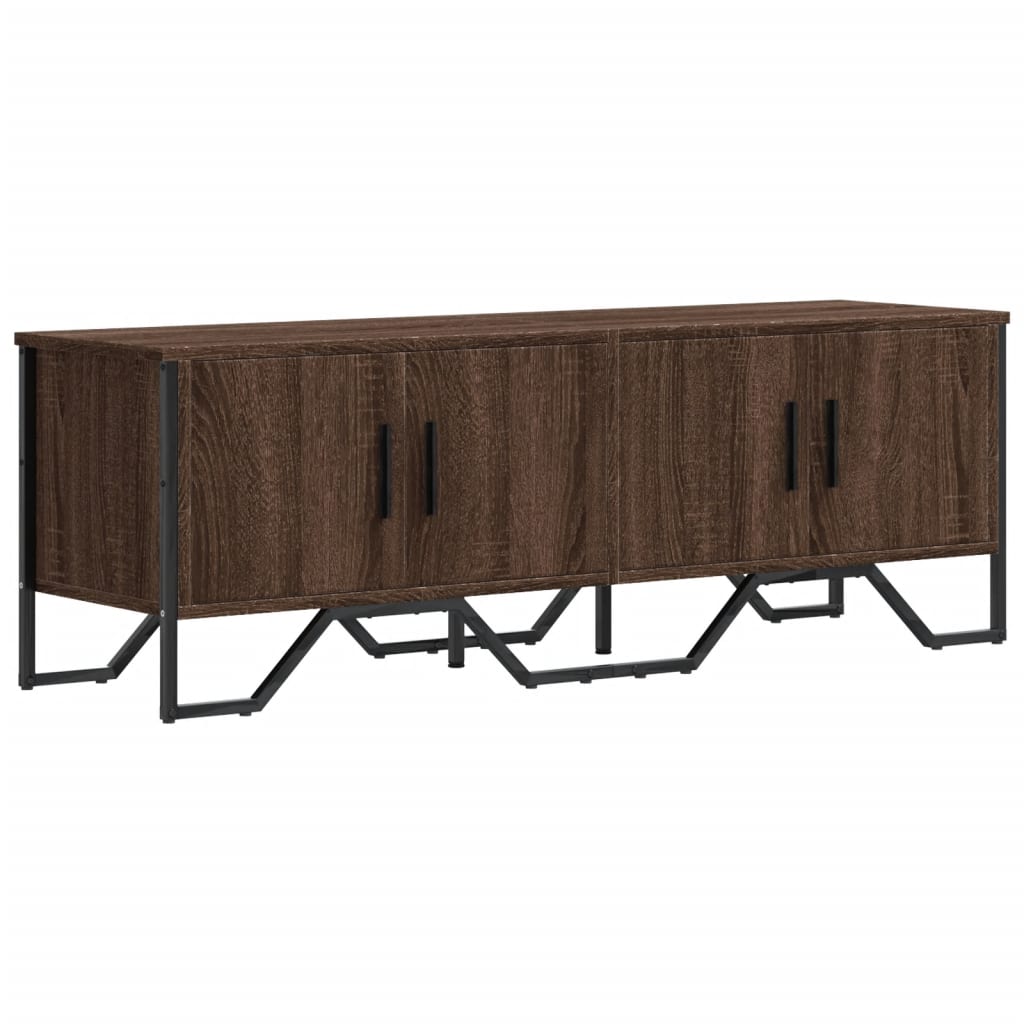 barna tölgy színű szerelt fa TV-szekrény 122 x 34 x 41 cm