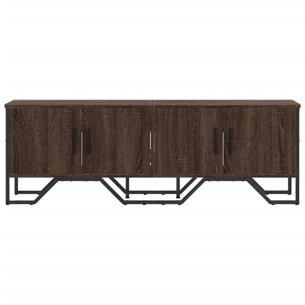 barna tölgy színű szerelt fa TV-szekrény 122 x 34 x 41 cm