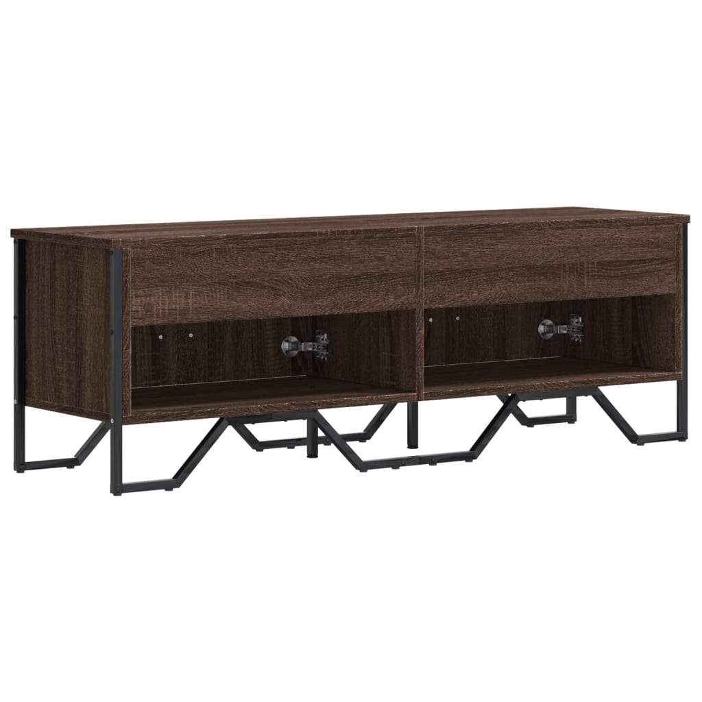 barna tölgy színű szerelt fa TV-szekrény 122 x 34 x 41 cm