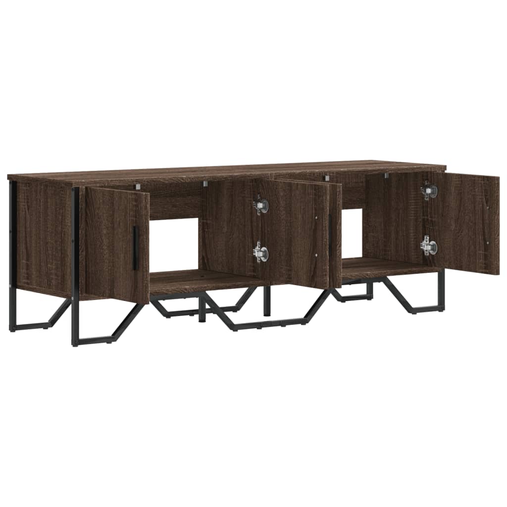 barna tölgy színű szerelt fa TV-szekrény 122 x 34 x 41 cm