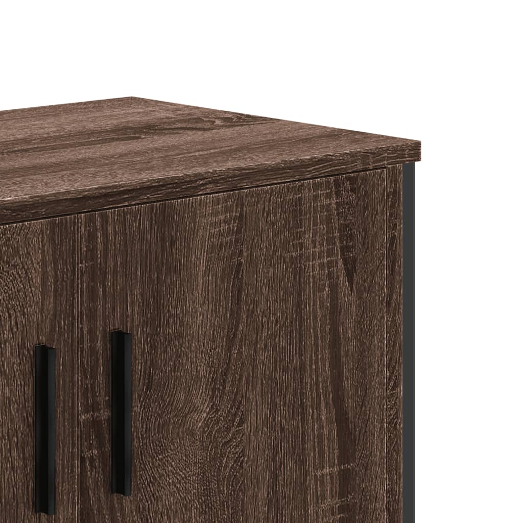 barna tölgy színű szerelt fa TV-szekrény 122 x 34 x 41 cm