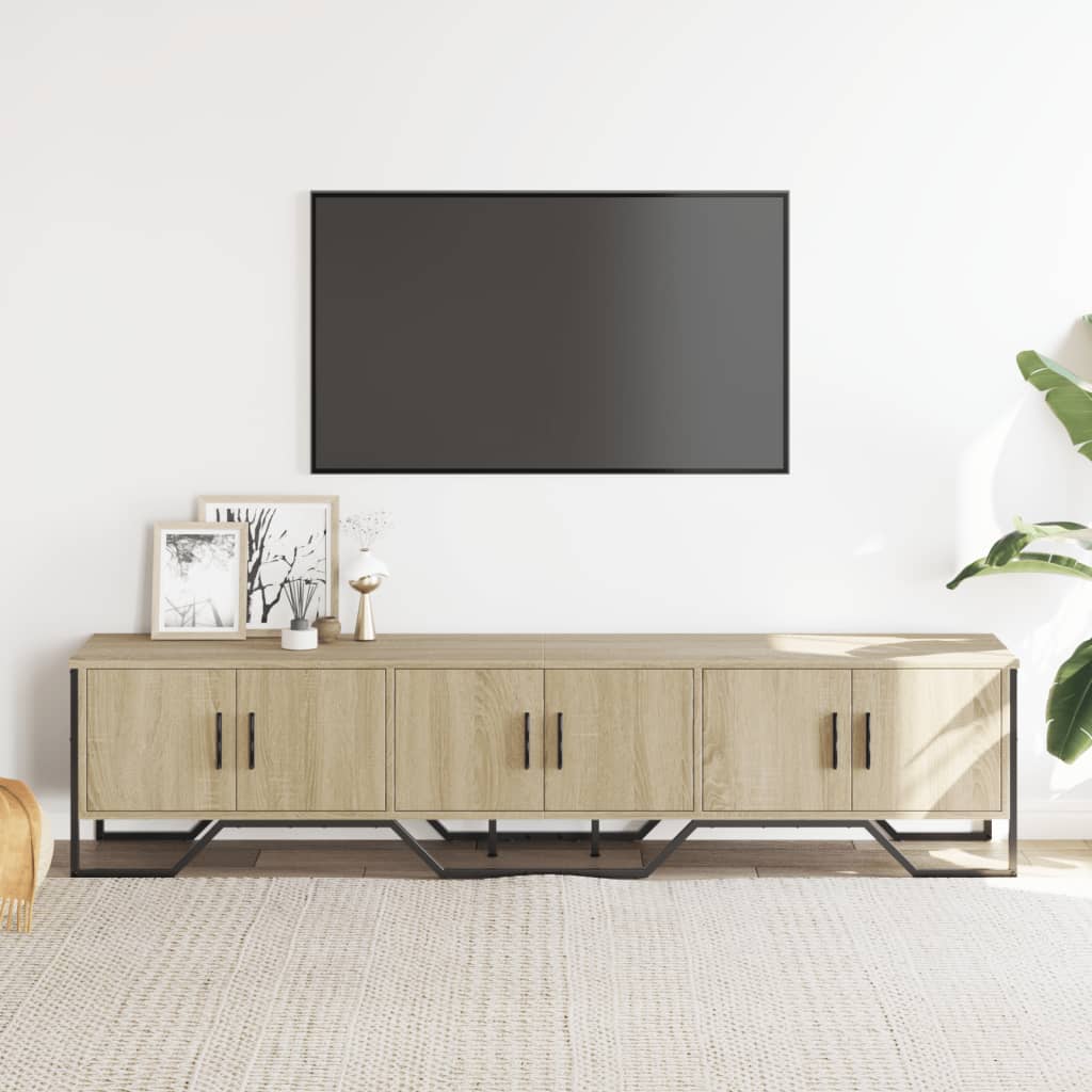sonoma tölgyszínű szerelt fa TV-szekrény 180 x 34 x 41 cm