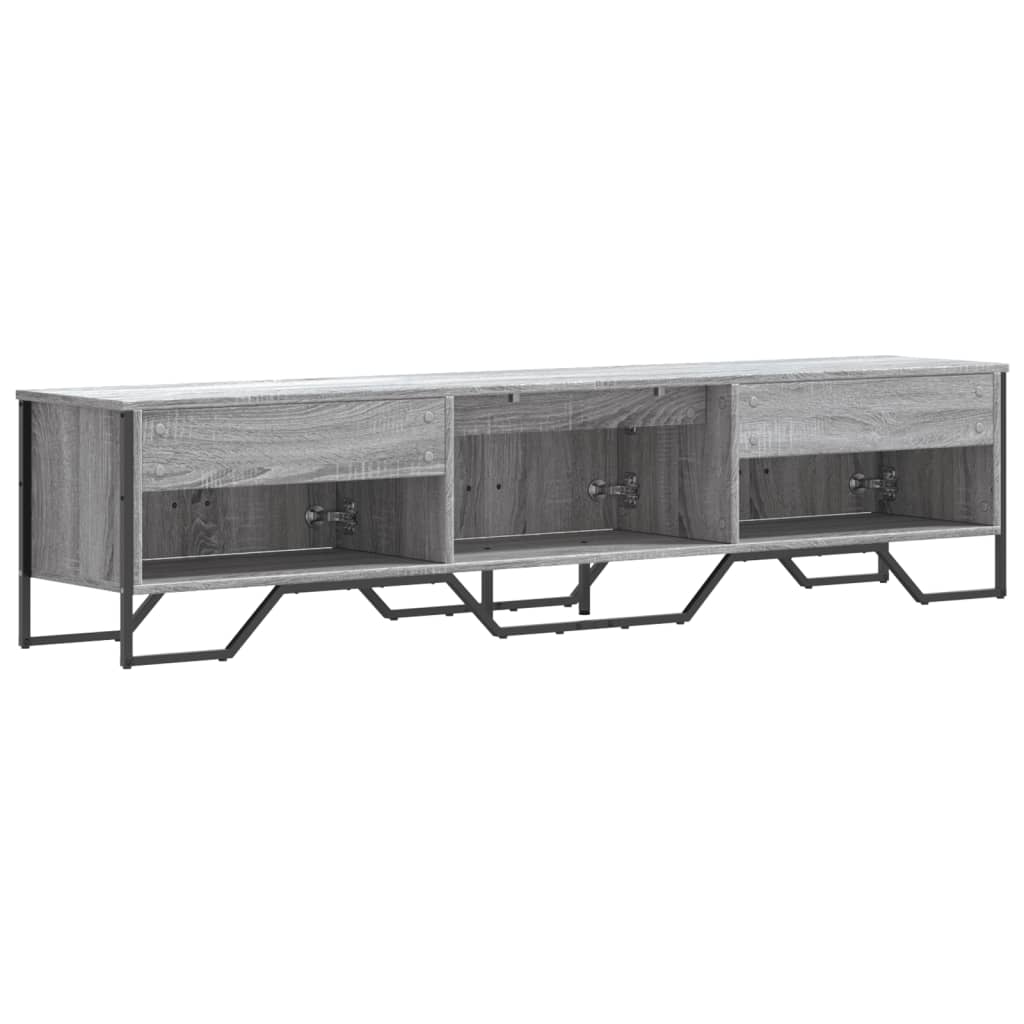 szürke sonoma színű szerelt fa TV-szekrény 180 x 34 x 41 cm