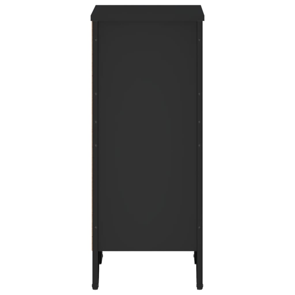 fekete szerelt fa könyvszekrény 50 x 31 x 74,5 cm