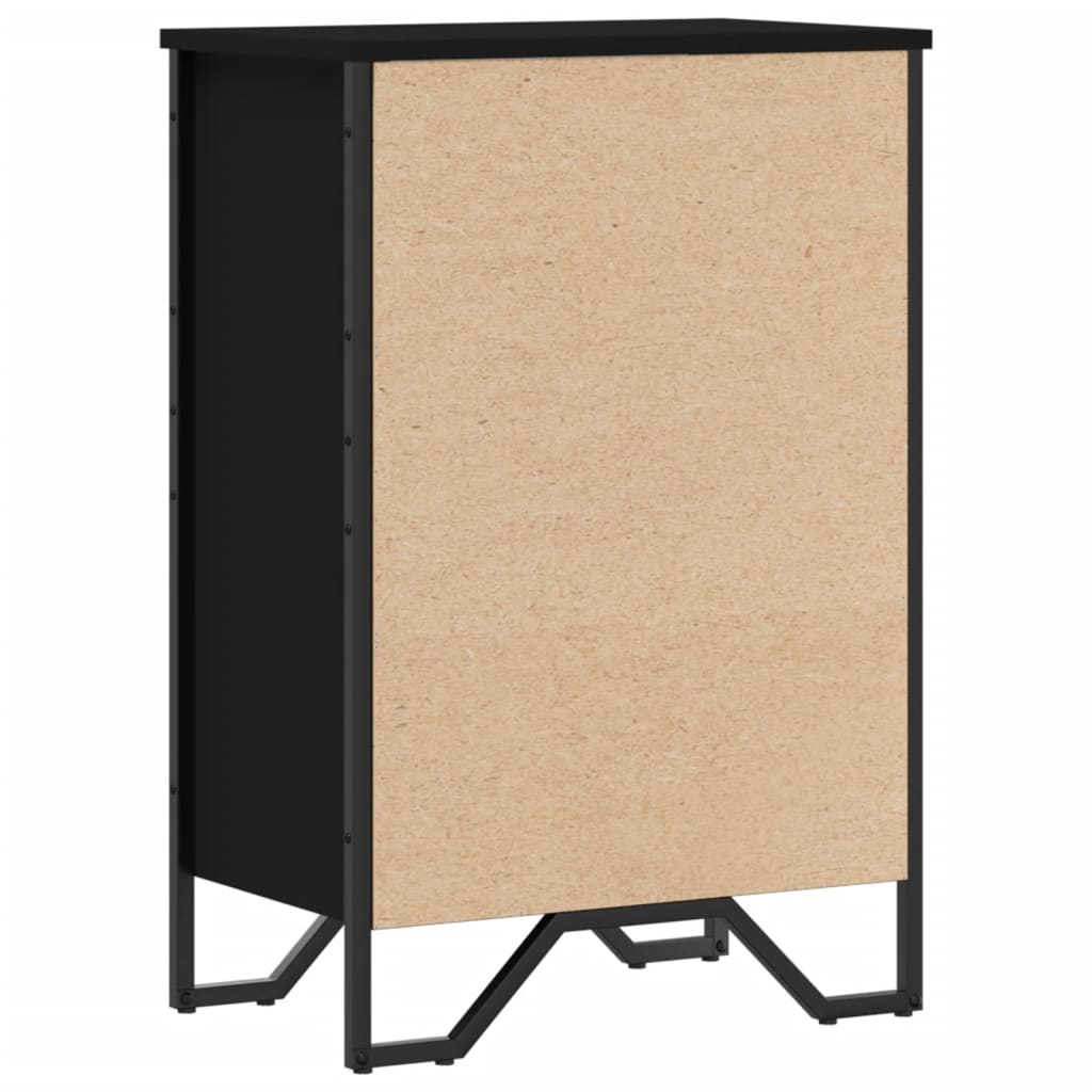 fekete szerelt fa könyvszekrény 50 x 31 x 74,5 cm