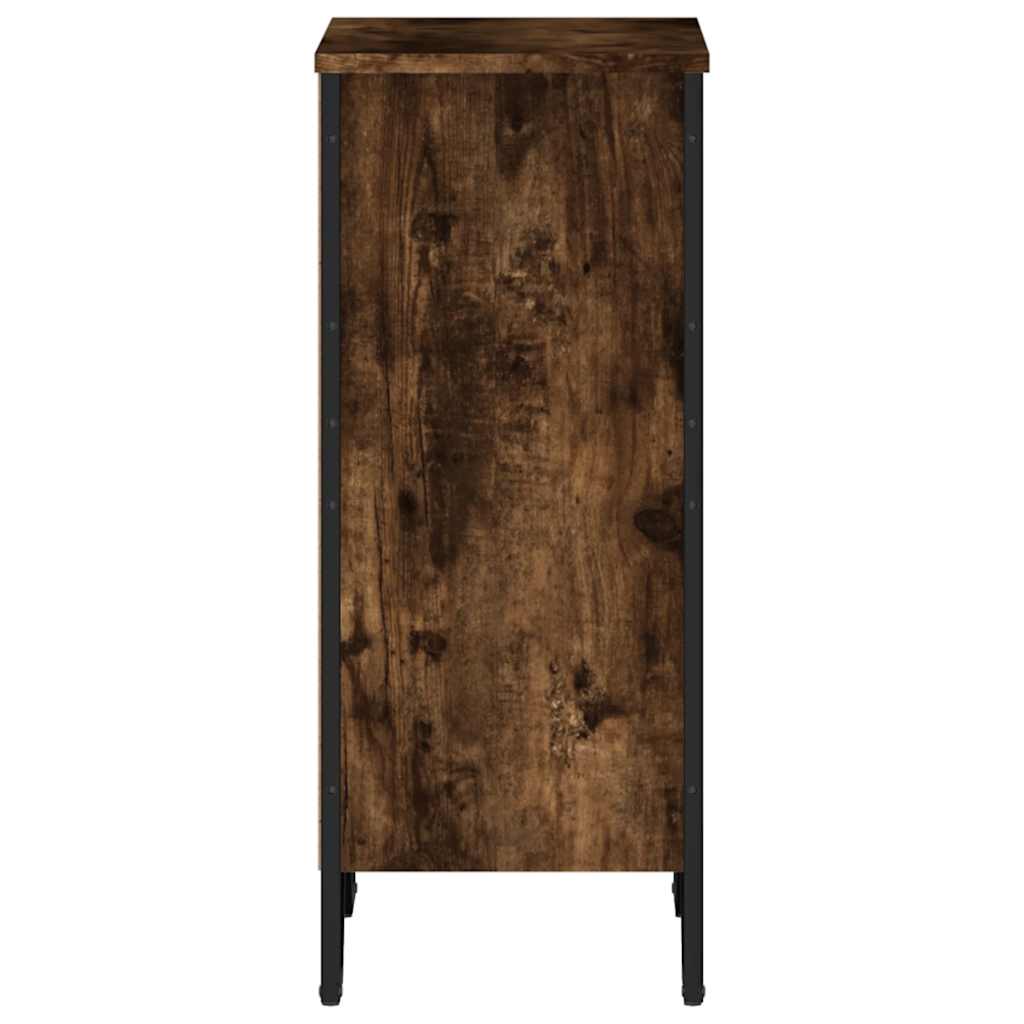 füstös tölgy színű szerelt fa könyvszekrény 50 x 31 x 74,5 cm