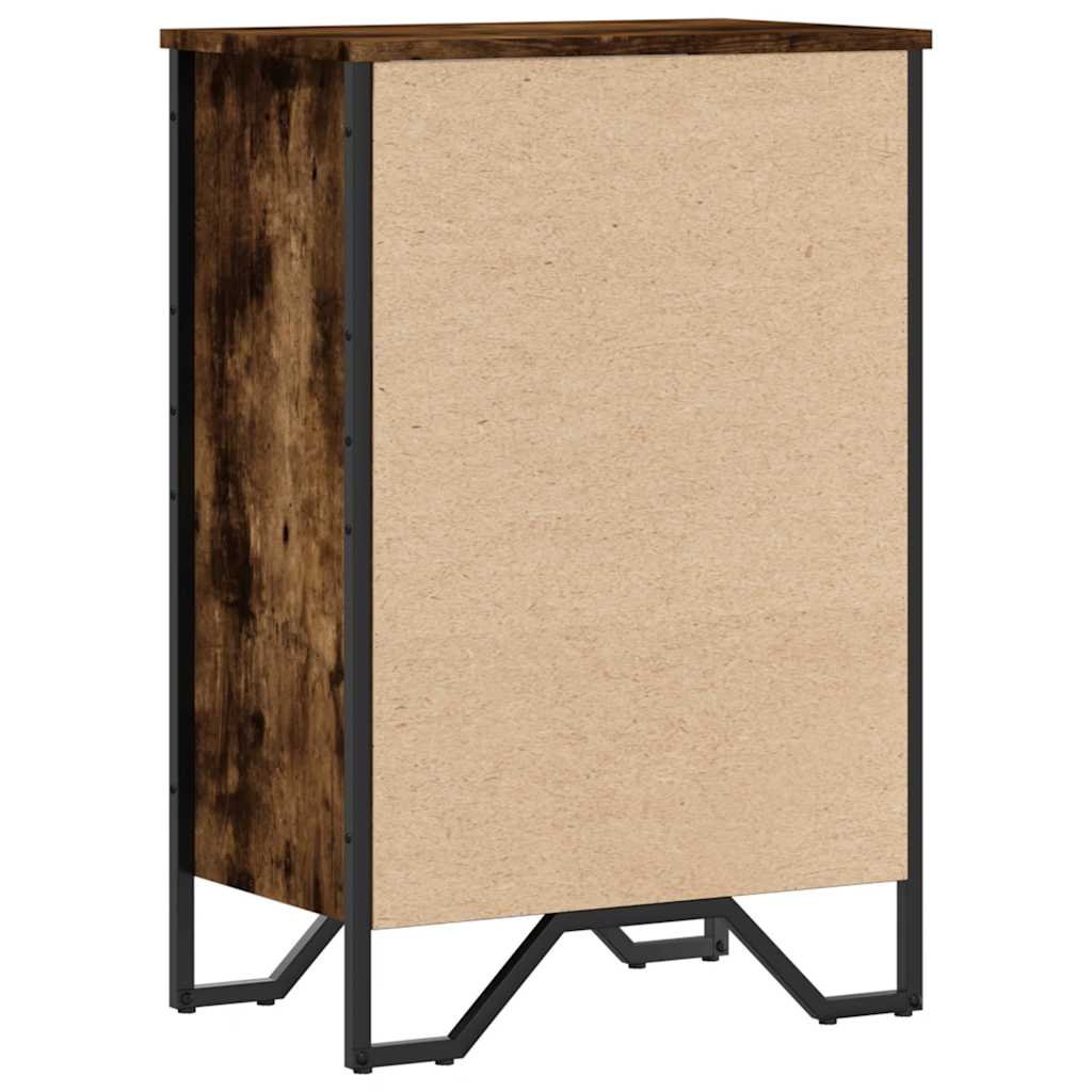 füstös tölgy színű szerelt fa könyvszekrény 50 x 31 x 74,5 cm
