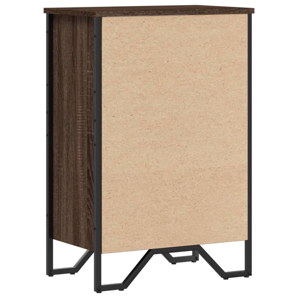 barna tölgy színű szerelt fa könyvszekrény 50 x 31 x 74,5 cm