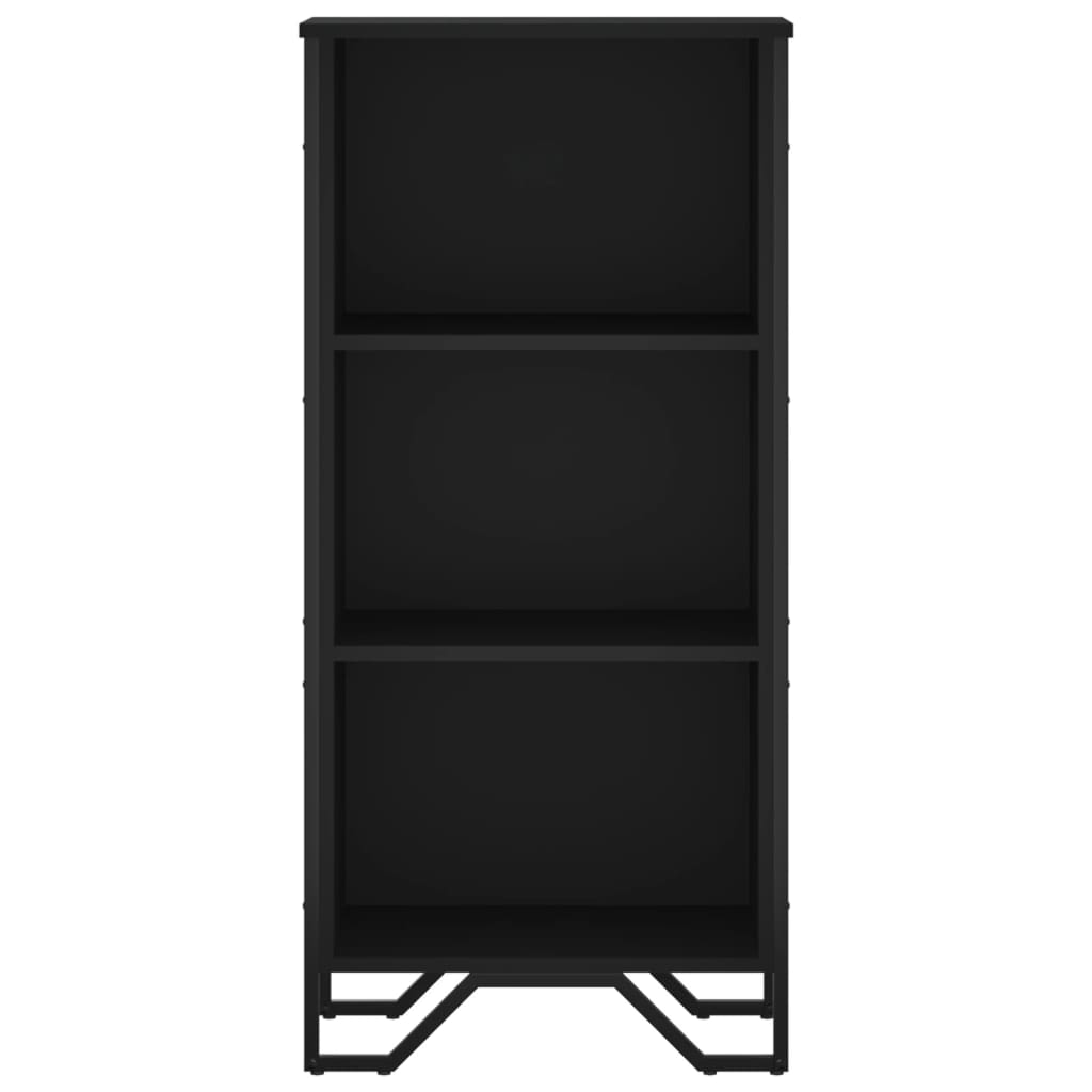fekete szerelt fa könyvszekrény 50 x 31 x 106 cm
