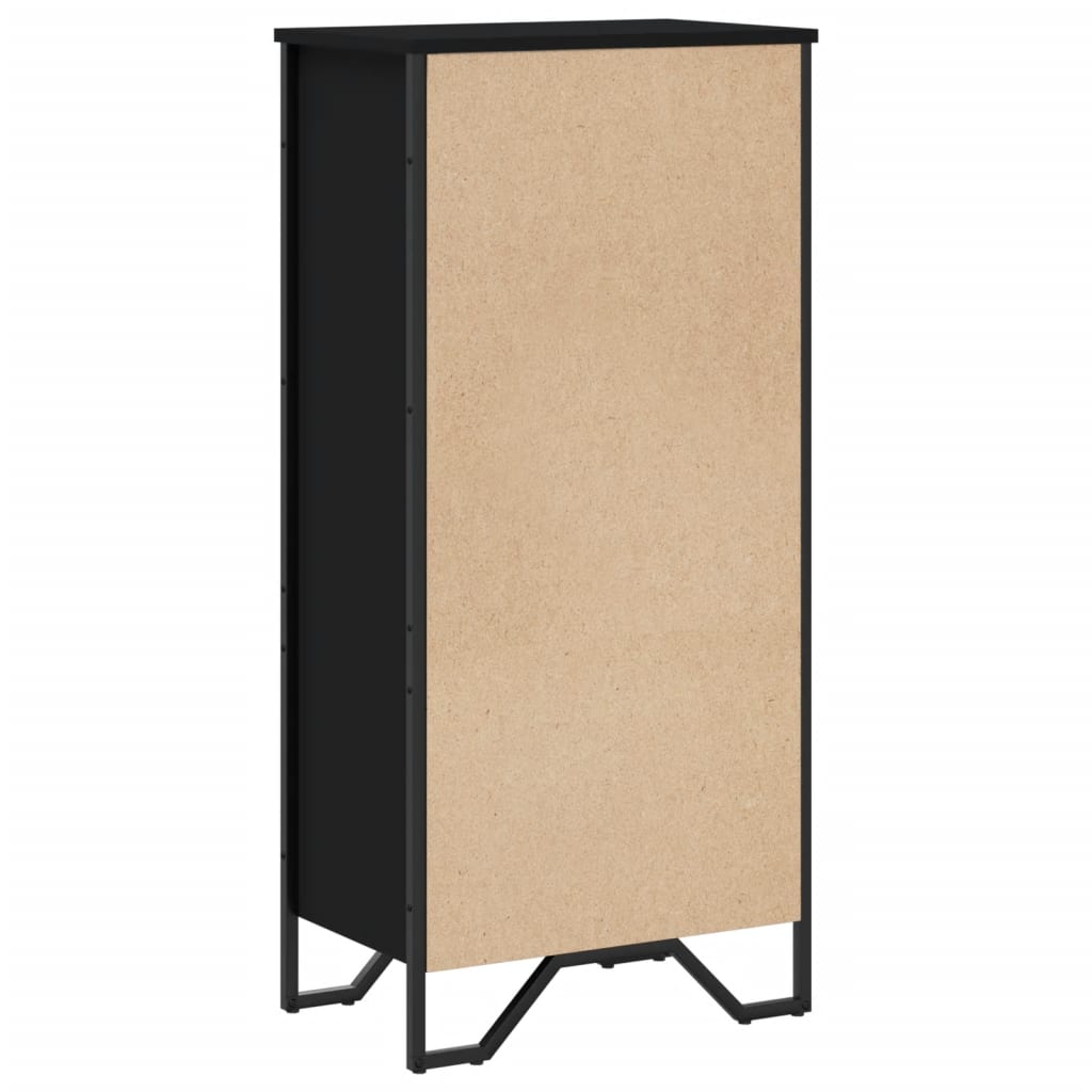 fekete szerelt fa könyvszekrény 50 x 31 x 106 cm