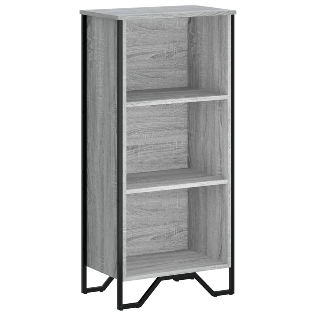 szürke sonoma színű szerelt fa könyvespolc 50 x 31 x 106 cm