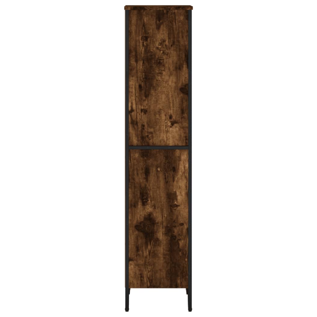 füstös tölgy színű szerelt fa könyvszekrény 50 x 31 x 137,5 cm