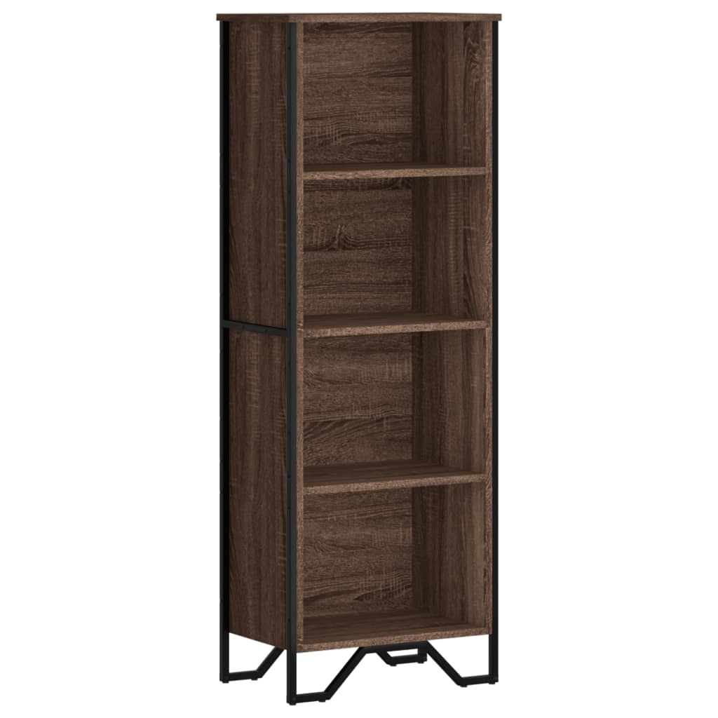 barna tölgy színű szerelt fa könyvszekrény 50 x 31 x 137,5 cm