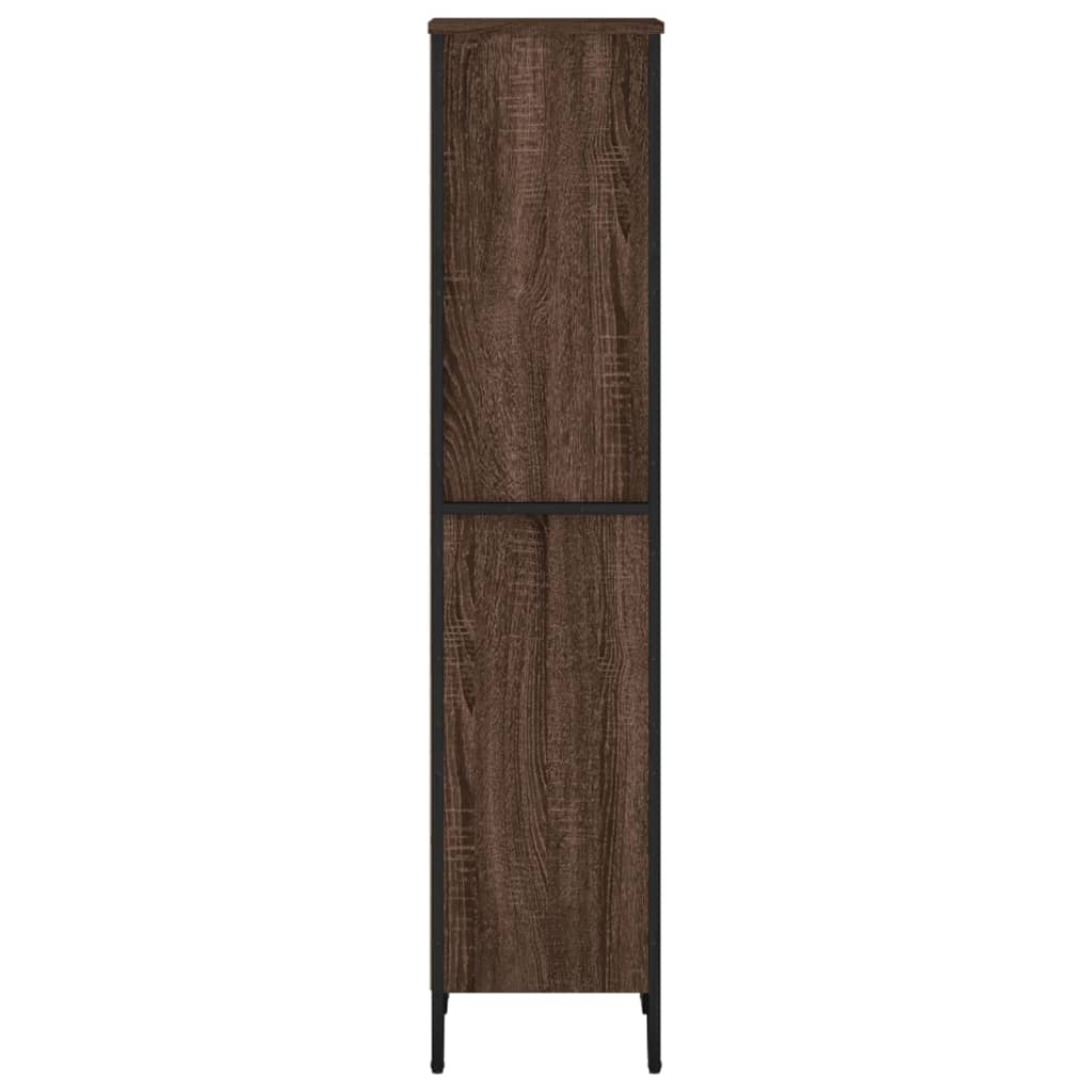 barna tölgy színű szerelt fa könyvszekrény 50 x 31 x 137,5 cm