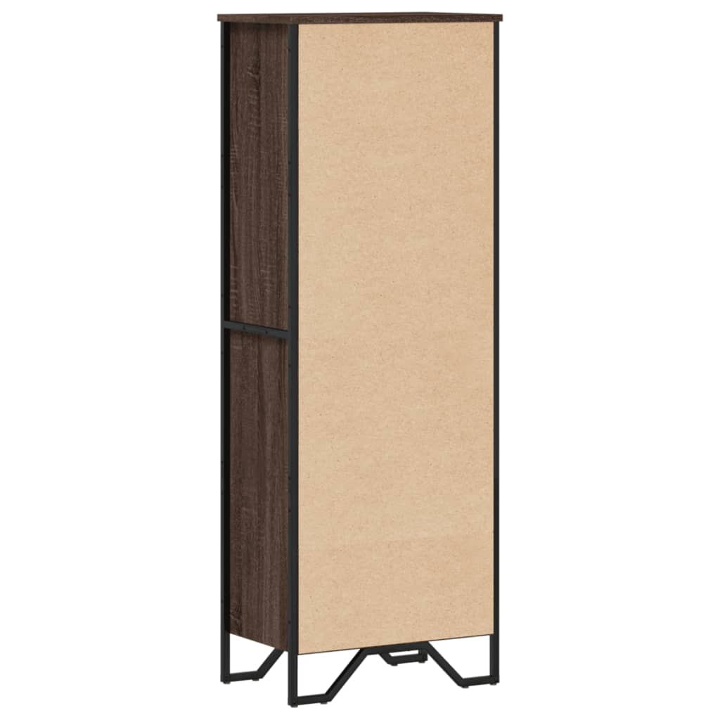 barna tölgy színű szerelt fa könyvszekrény 50 x 31 x 137,5 cm