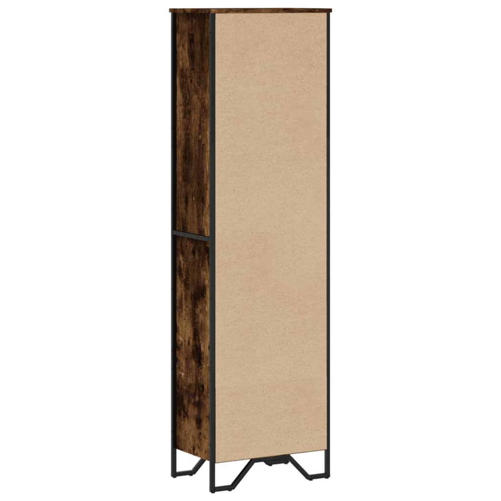 füstös tölgy színű szerelt fa könyvespolc 50 x 31 x 169 cm