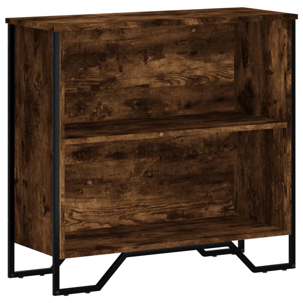 füstös tölgy színű szerelt fa könyvszekrény 80 x 31 x 74,5 cm