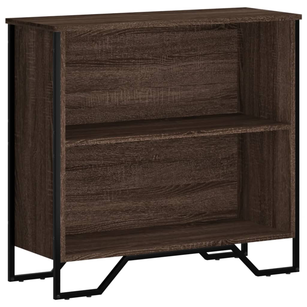 barna tölgy színű szerelt fa könyvszekrény 80 x 31 x 74,5 cm