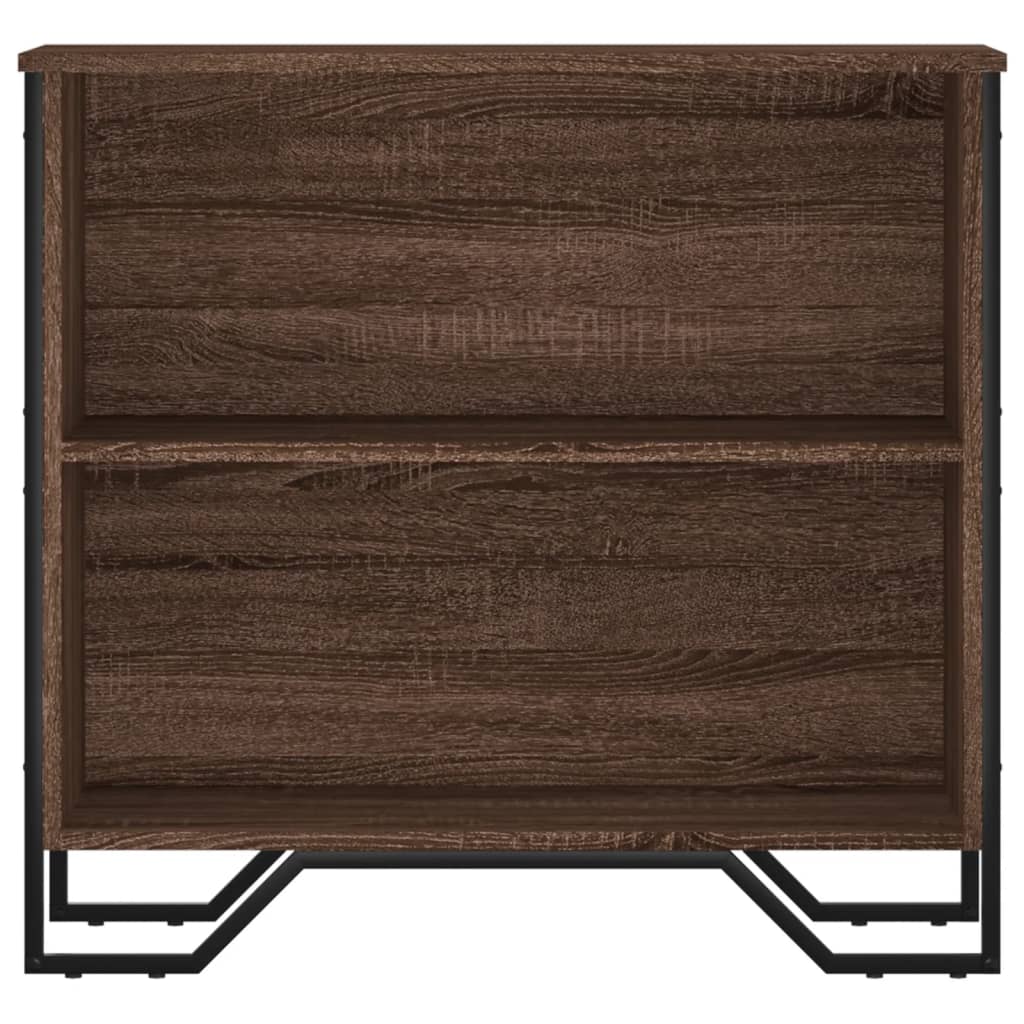 barna tölgy színű szerelt fa könyvszekrény 80 x 31 x 74,5 cm