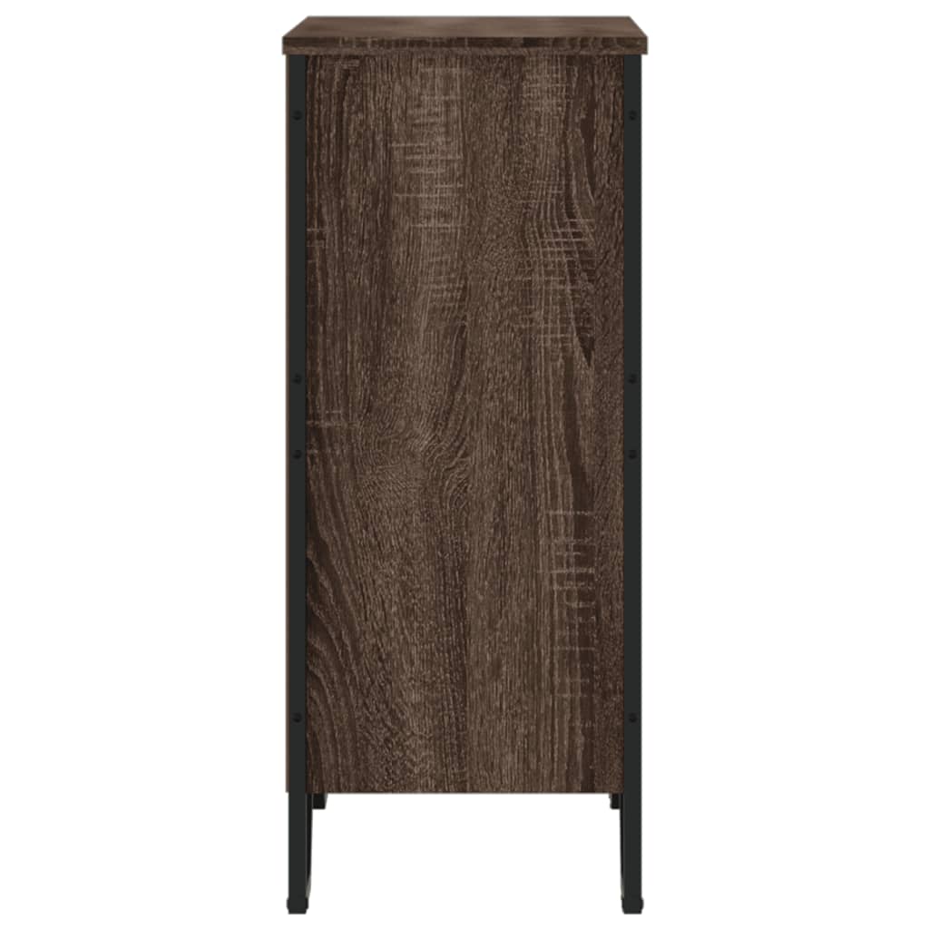 barna tölgy színű szerelt fa könyvszekrény 80 x 31 x 74,5 cm