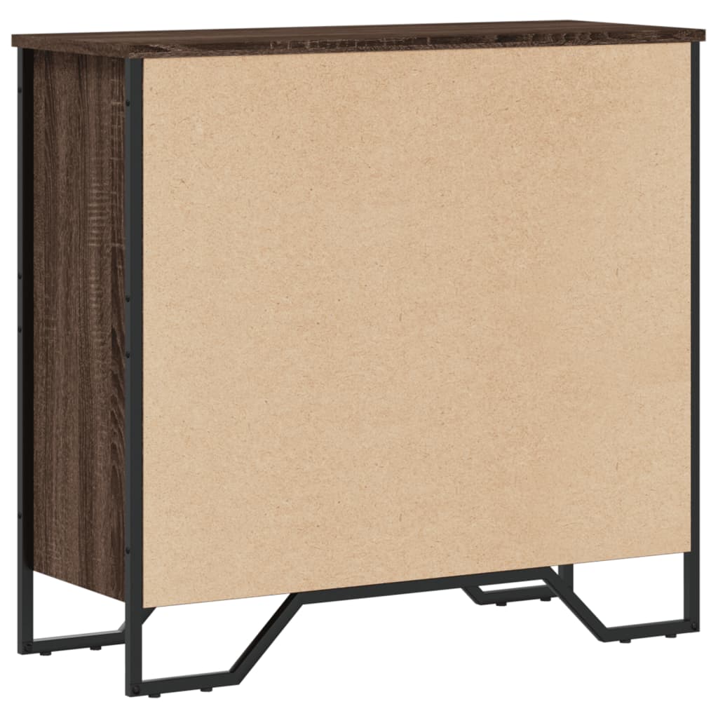 barna tölgy színű szerelt fa könyvszekrény 80 x 31 x 74,5 cm