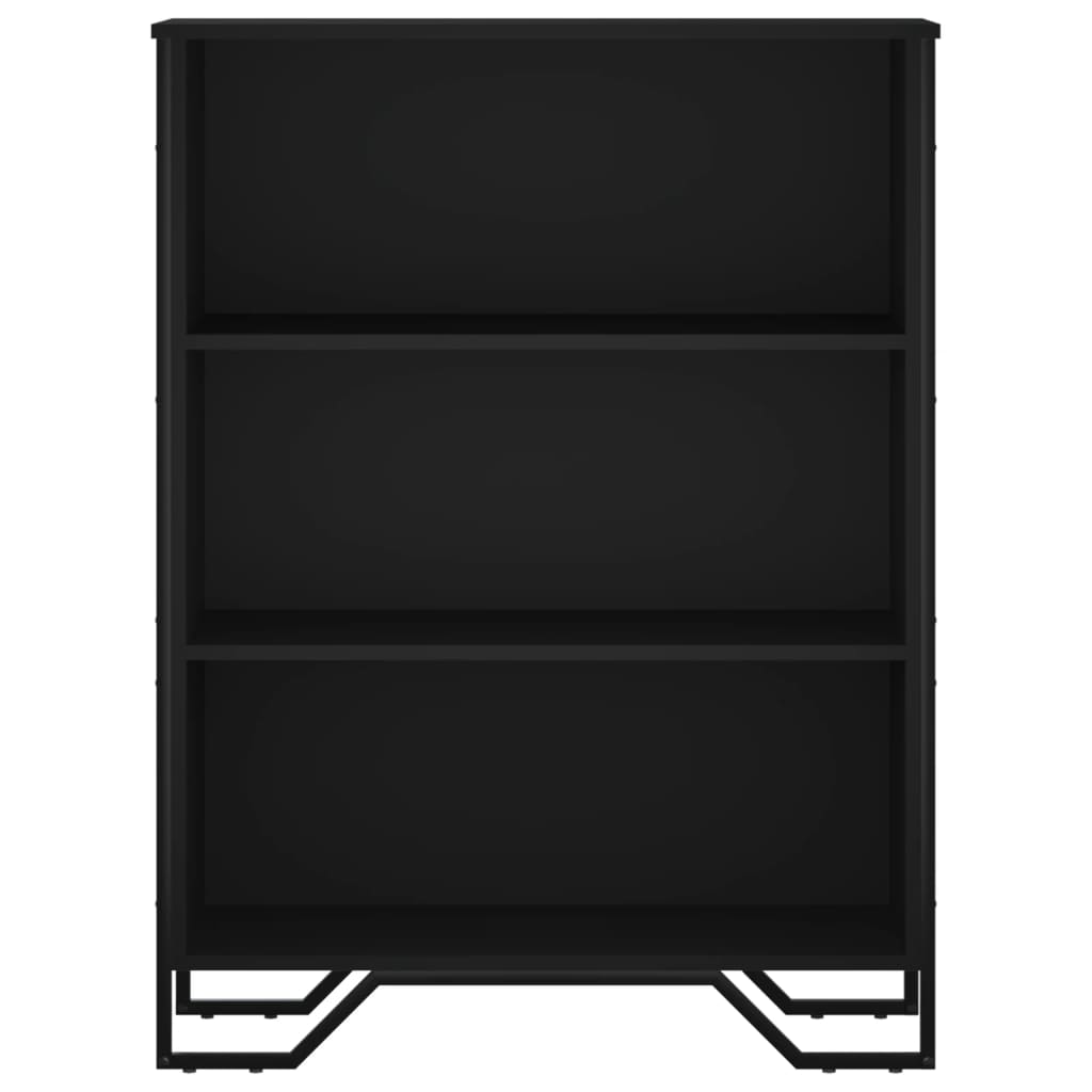 fekete szerelt fa könyvszekrény 80 x 31 x 106 cm