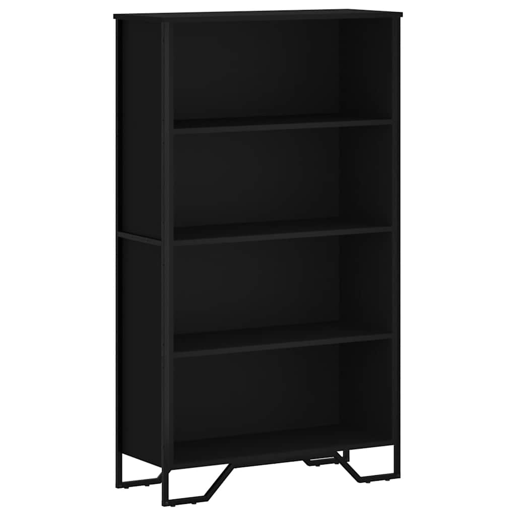 fekete szerelt fa könyvszekrény 80 x 31 x 137,5 cm