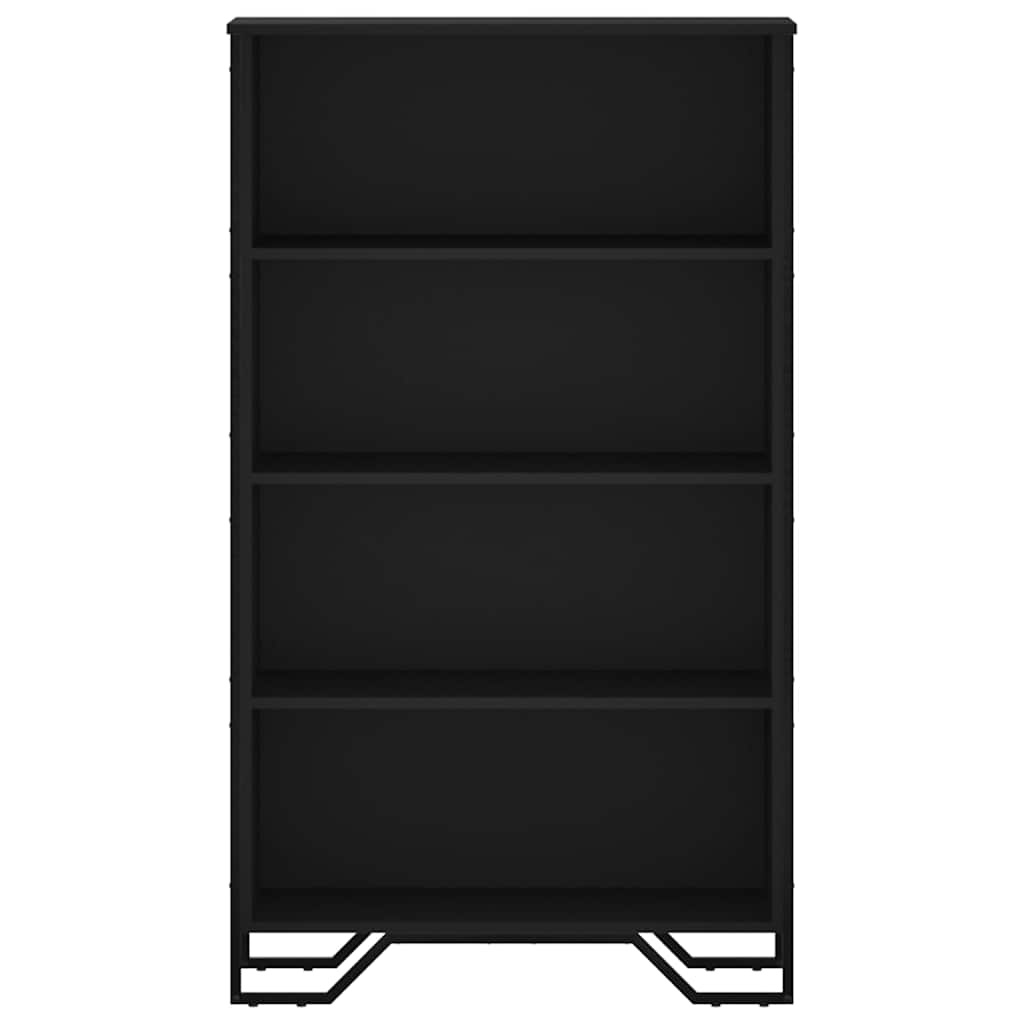 fekete szerelt fa könyvszekrény 80 x 31 x 137,5 cm