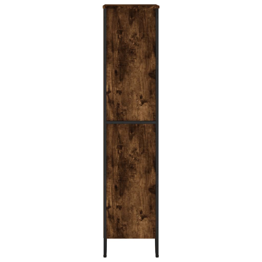 füstös tölgy színű szerelt fa könyvszekrény 80 x 31 x 137,5 cm