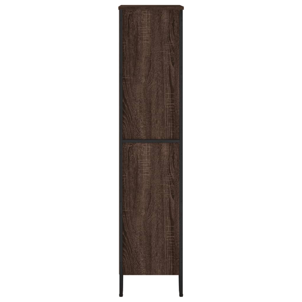 barna tölgy színű szerelt fa könyvszekrény 80 x 31 x 137,5 cm
