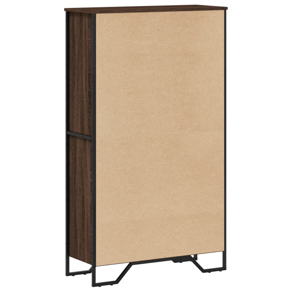 barna tölgy színű szerelt fa könyvszekrény 80 x 31 x 137,5 cm